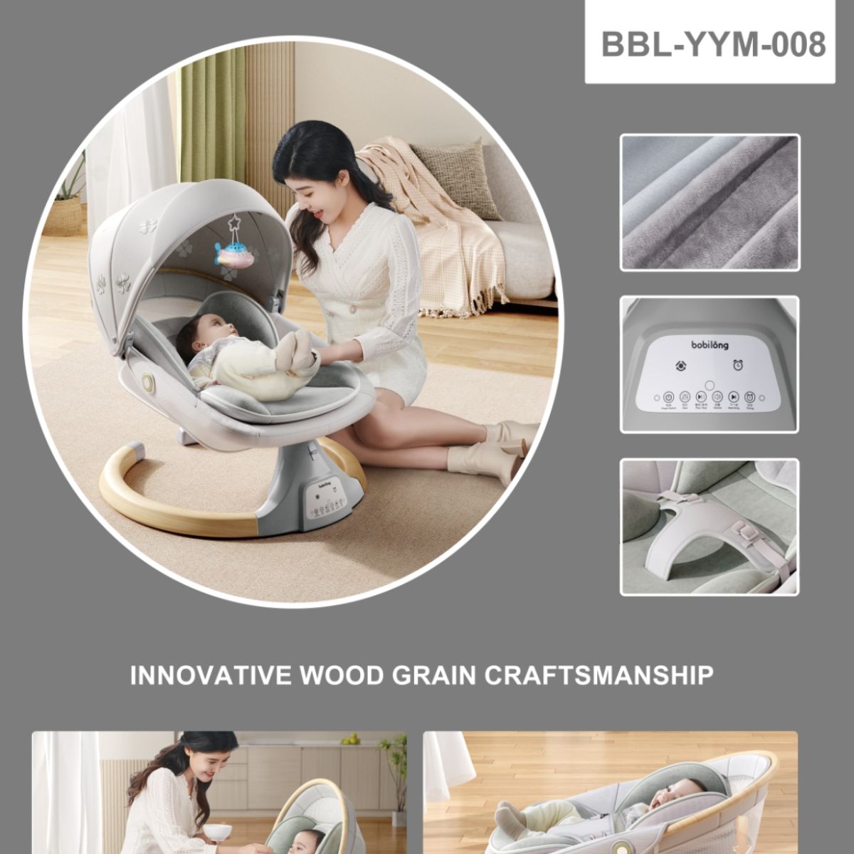 Electric Baby Rocker – Soothing Swing Chair for Infants