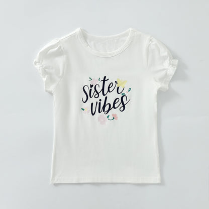 Lettering floral T-shirt