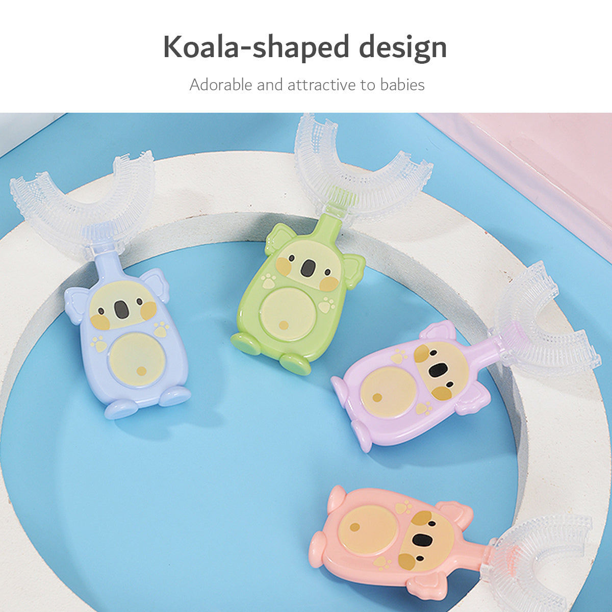 Koala Shape Baby Mouth U-shaped Toothbrush