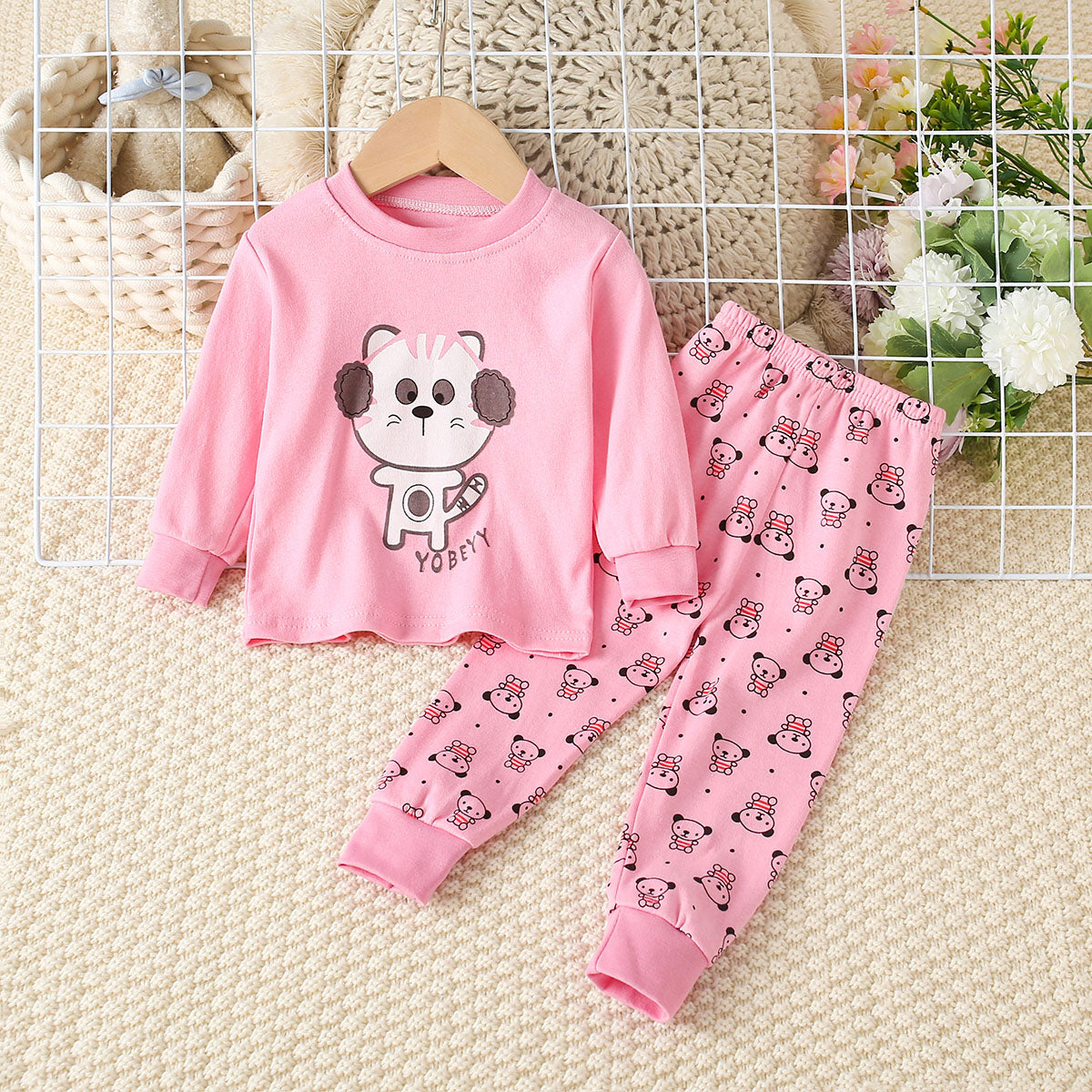 Children's underwear pure cotton home wear set