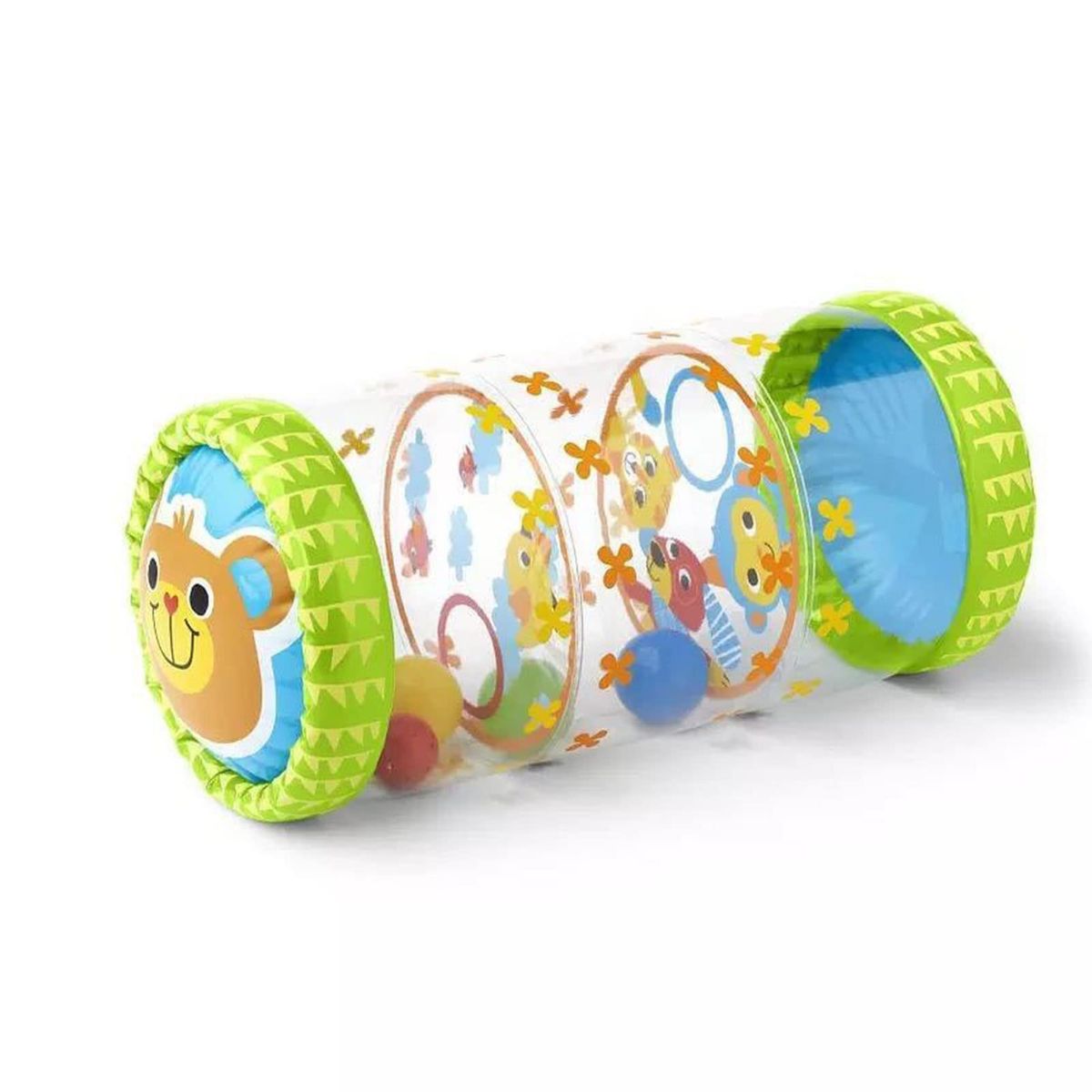 Baby crawling plastic bell roller toy