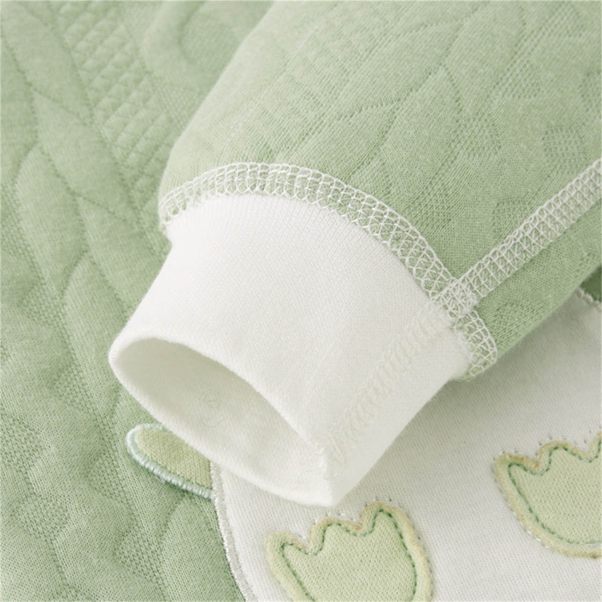 Baby spring and autumn pure cotton warm quilted crawling clothes