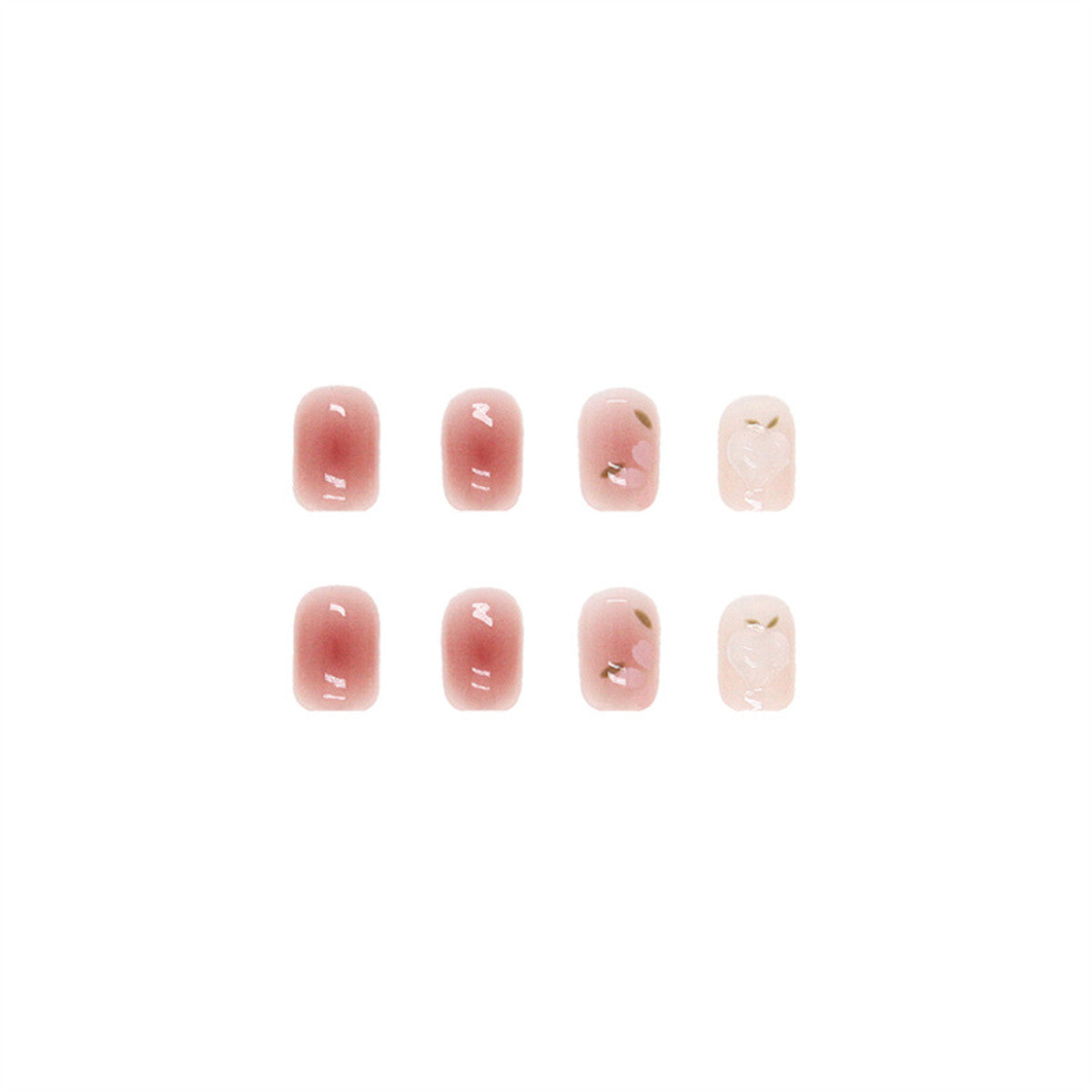 Camellia 3D Light-changing Love Girl Blush Nail Art