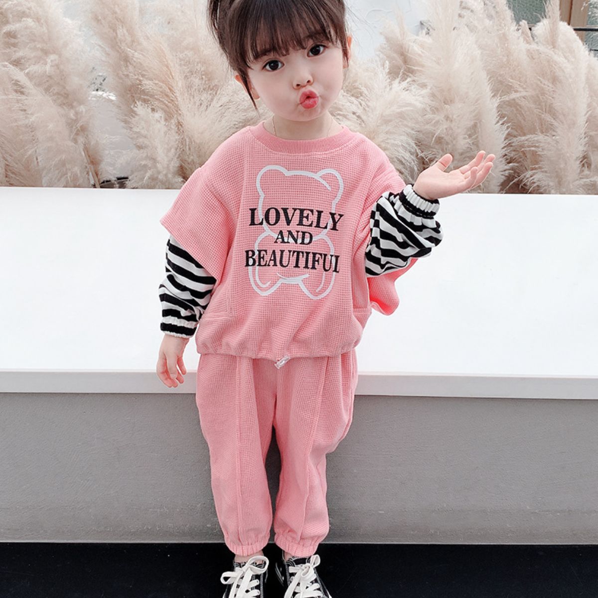 Girls suits new style children's two-piece suits clothes children's fashionable baby girl autumn clothes