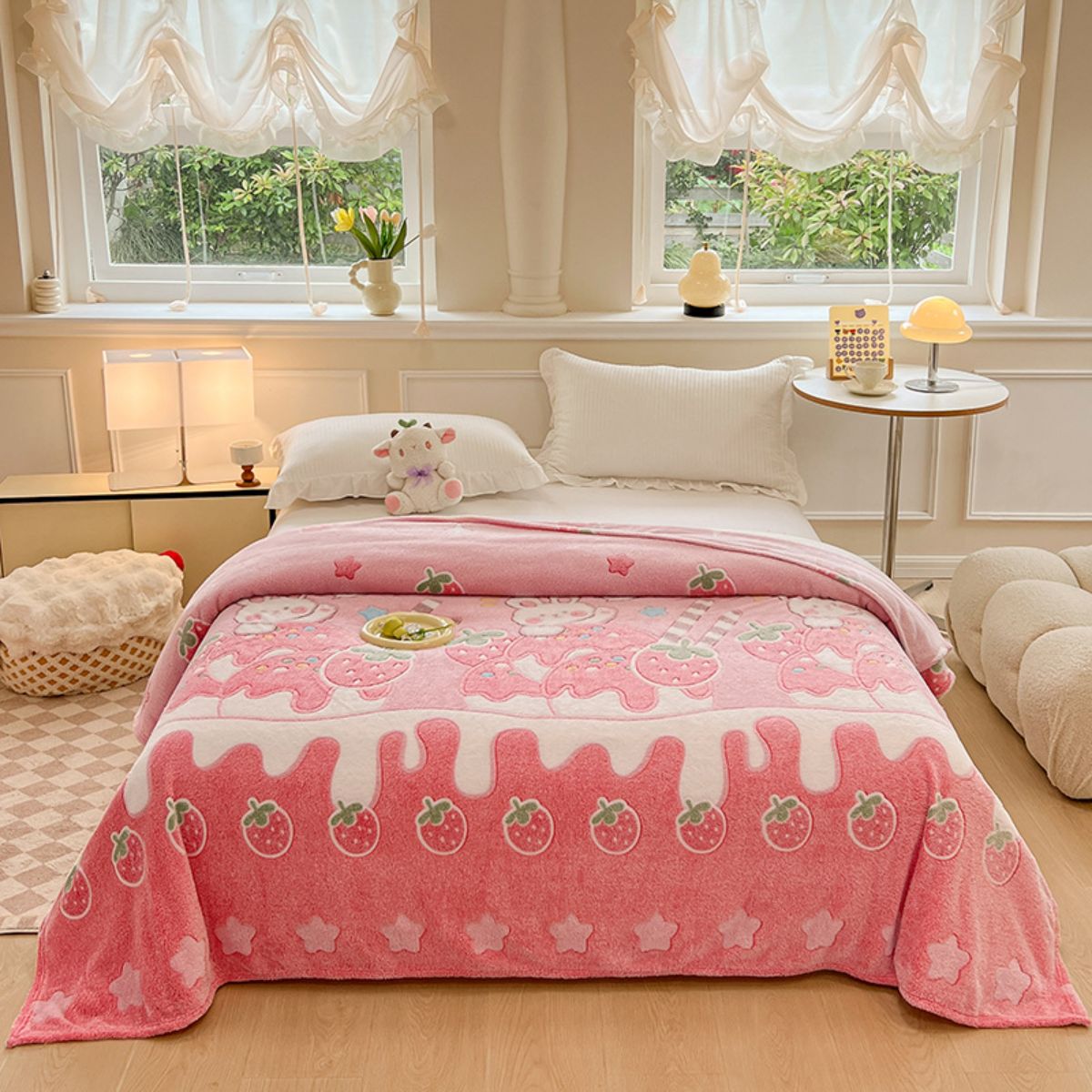 Coral Milk Velvet Children&#39;s Cartoon Blanket