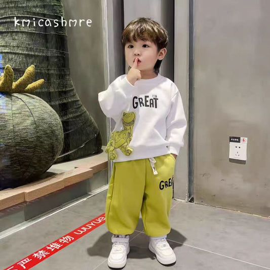 Boys autumn dinosaur sweatshirt suit