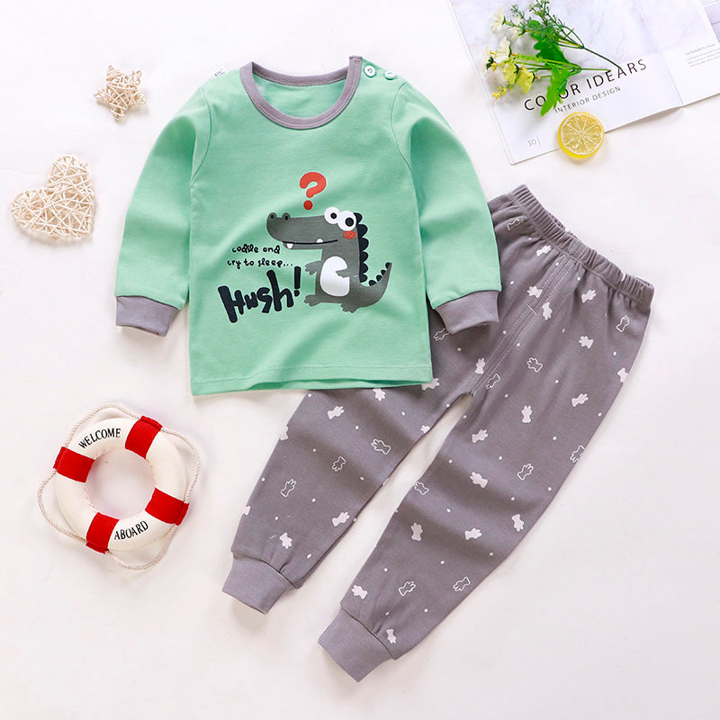 Toddler Boy Cartoon Long-sleeve Top & Trousers Pajamas