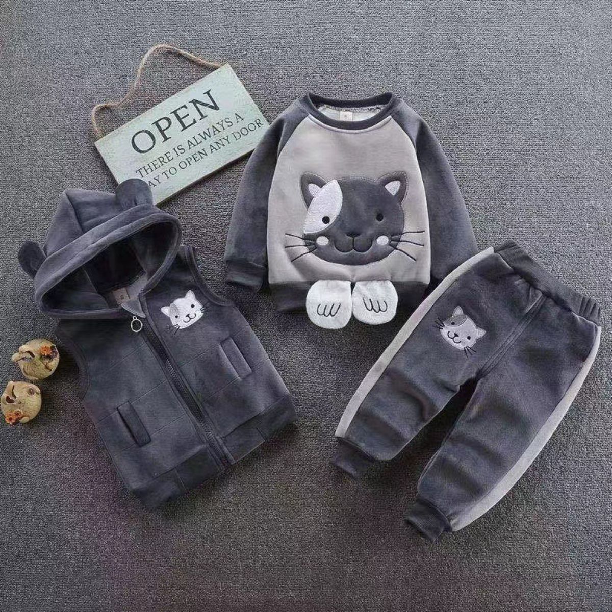 Winter three piece suit for boys and girls