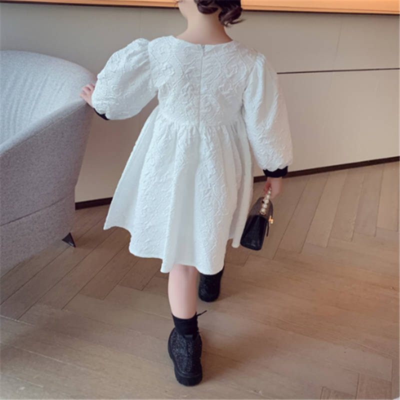 Toddler Girl Bowknot Decor Long Sleeves Dress