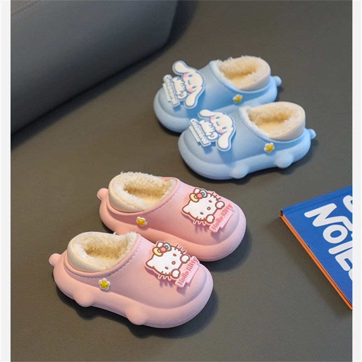 Children's girls autumn and winter Sanrio cute cartoon warm home cotton slippers