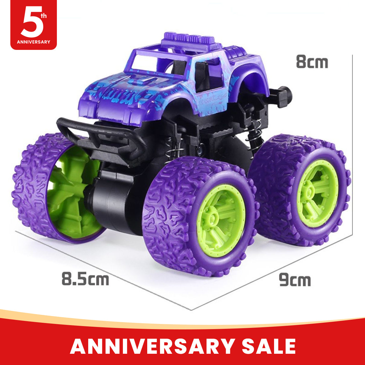 Inertia off-road toy car