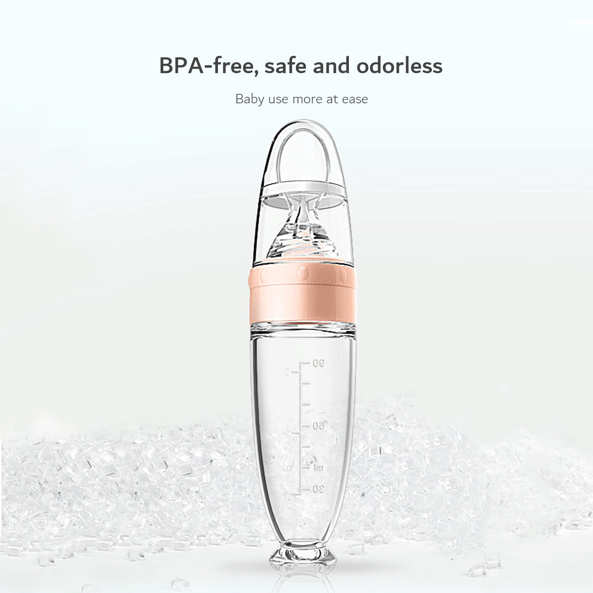 Baby Rice Paste Bottle with Squeeze Spoon