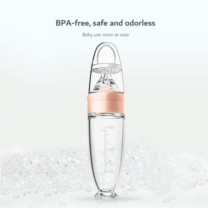 Baby Rice Paste Bottle with Squeeze Spoon