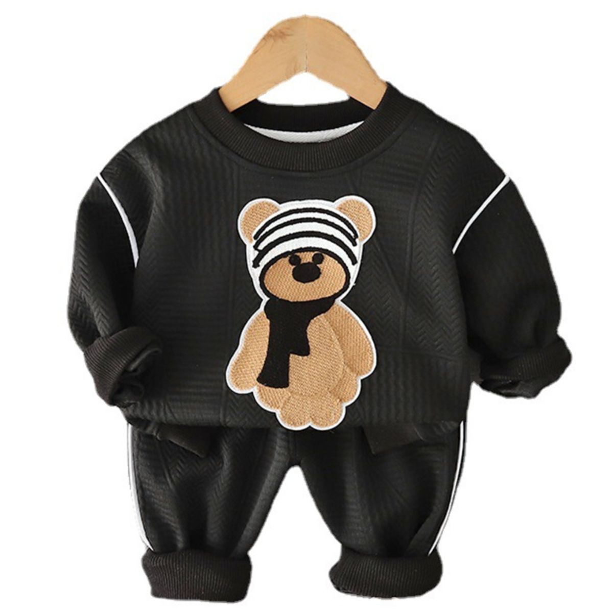 New children's suit baby air cotton spring and autumn cartoon long-sleeved sweater casual suit