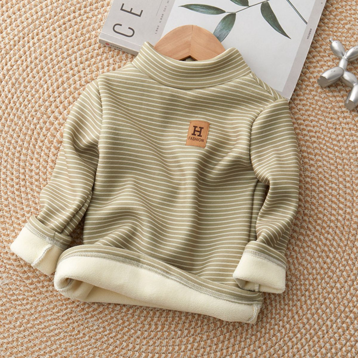 Autumn and winter boys and girls fleece bottoming shirt long sleeve T-shirt