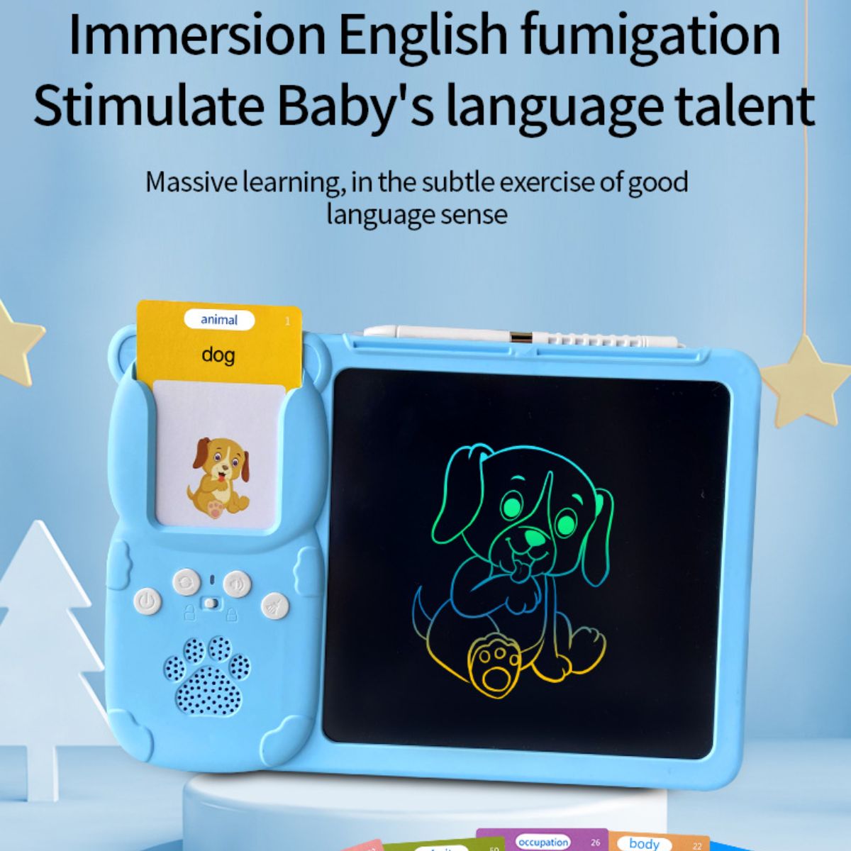 Children's LCD handwriting board card drawing machine card insertion graffiti drawing board puzzle all-in-one machine