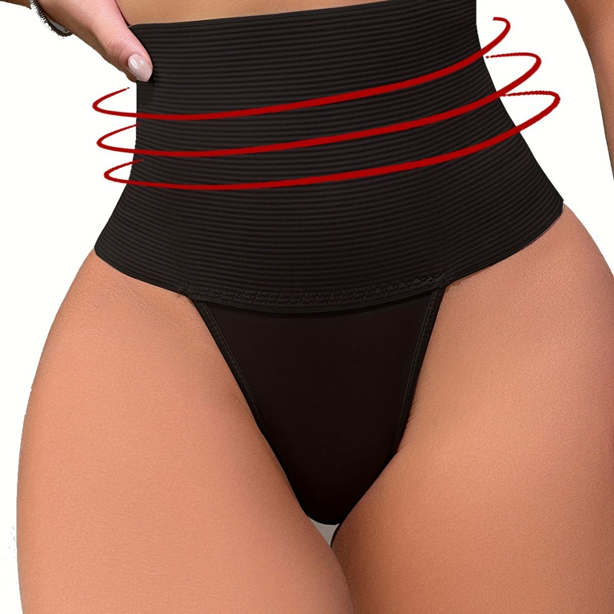 Women's tummy control high waist thong flat tummy