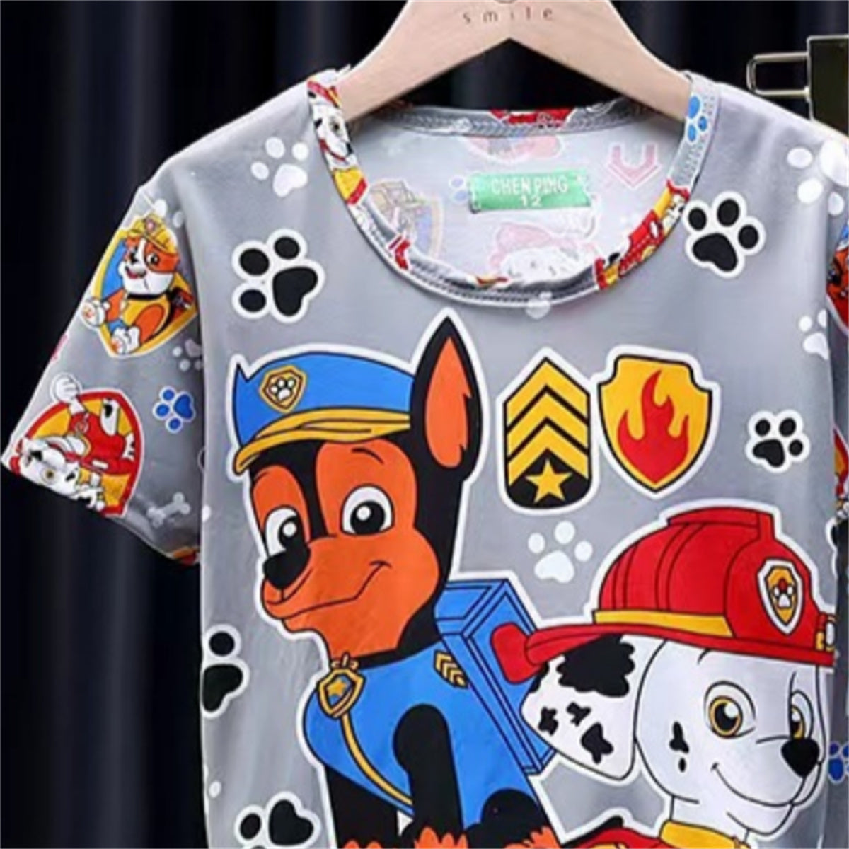 Cartoon Paw Patrol Boys Home Clothes Set Pajamas 2-piece Set