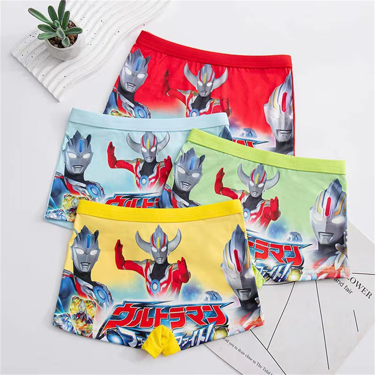 Boys' soft, comfortable and breathable boxer briefs set