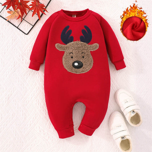 Christmas Baby Elk Winter Romper