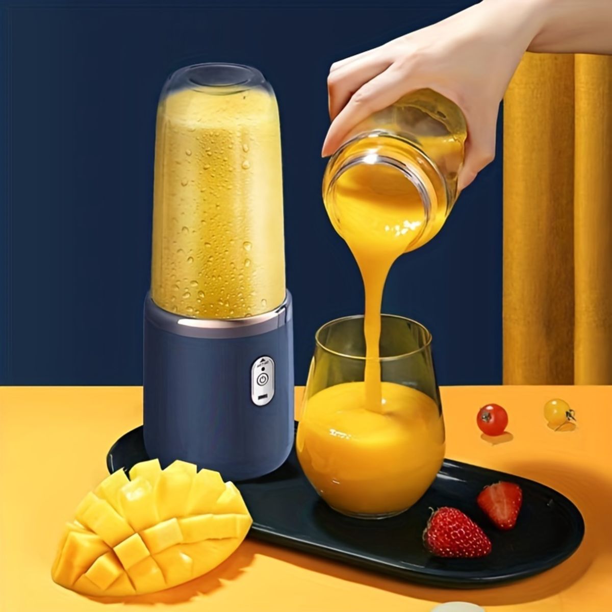 Portable rechargeable small multifunctional juicer