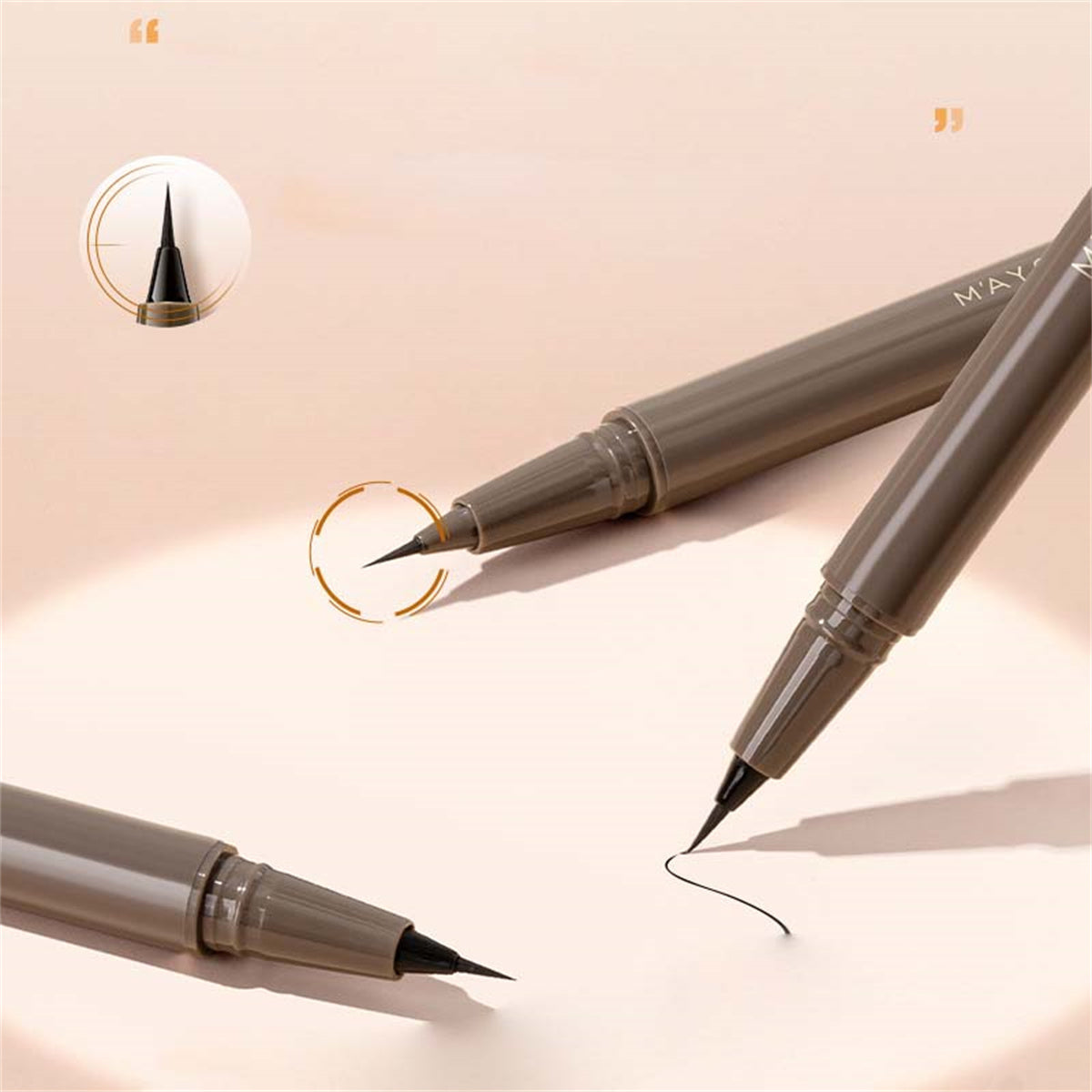 Ultra-fine eyeliner, waterproof and smudge-proof eyeliner that goes all the way down to the lower eyelid