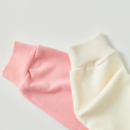 طقم سويت شيرت فضفاض بألوان متباينة من عمر سنتين إلى 7 سنوات 