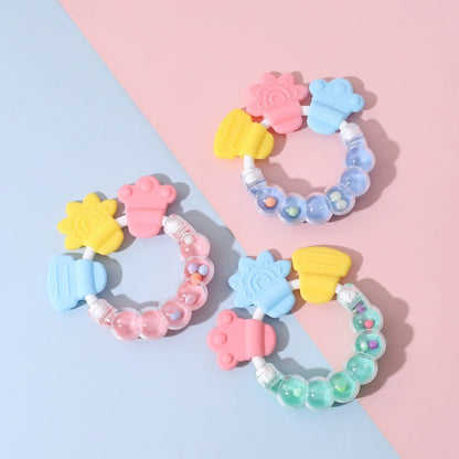 Baby Bell Teether Silicone Rattle Soothing Toy
