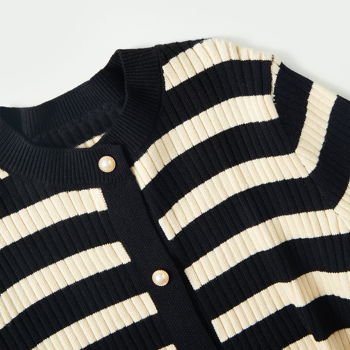 5-10 Years Striped Knit Cardigan