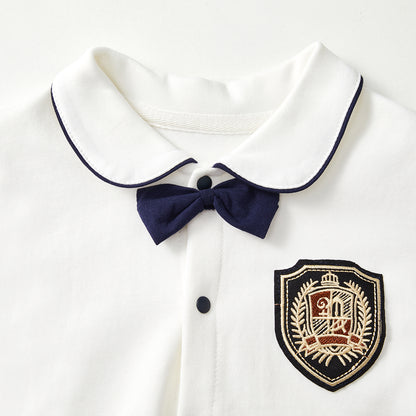 0-12 Months Preppy Style Romper