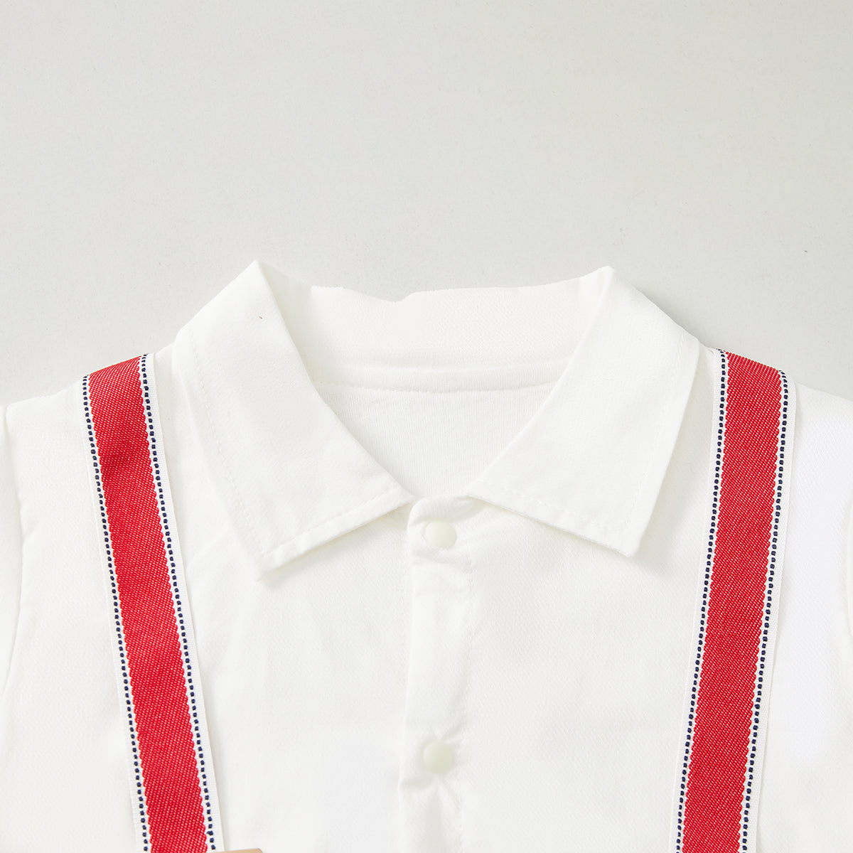 0-12 Months Cotton Suspender Romper