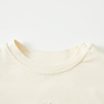 12M–4Y Loose-Sleeve Embroidered Top