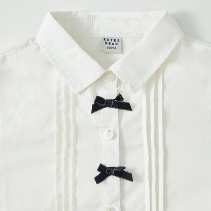 6-12 Years Cotton Preppy Style Shirt