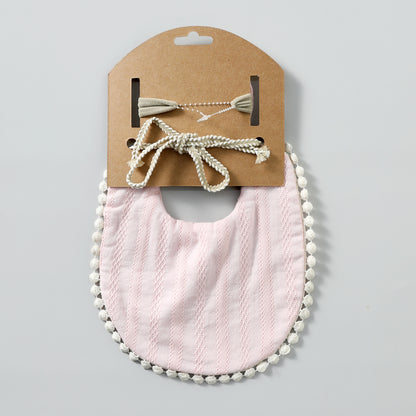 Linen Cotton Baby Bib & Headband Set