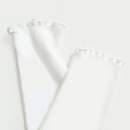 بلوزة سميكة مكشكشة برقبة وهمية من عمر 5 إلى 10 سنوات 