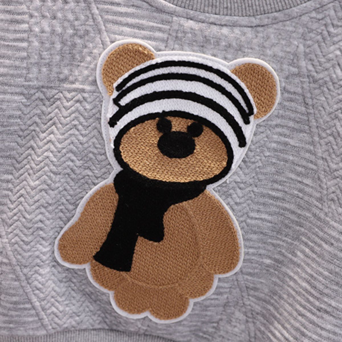 New children's suit baby air cotton spring and autumn cartoon long-sleeved sweater casual suit