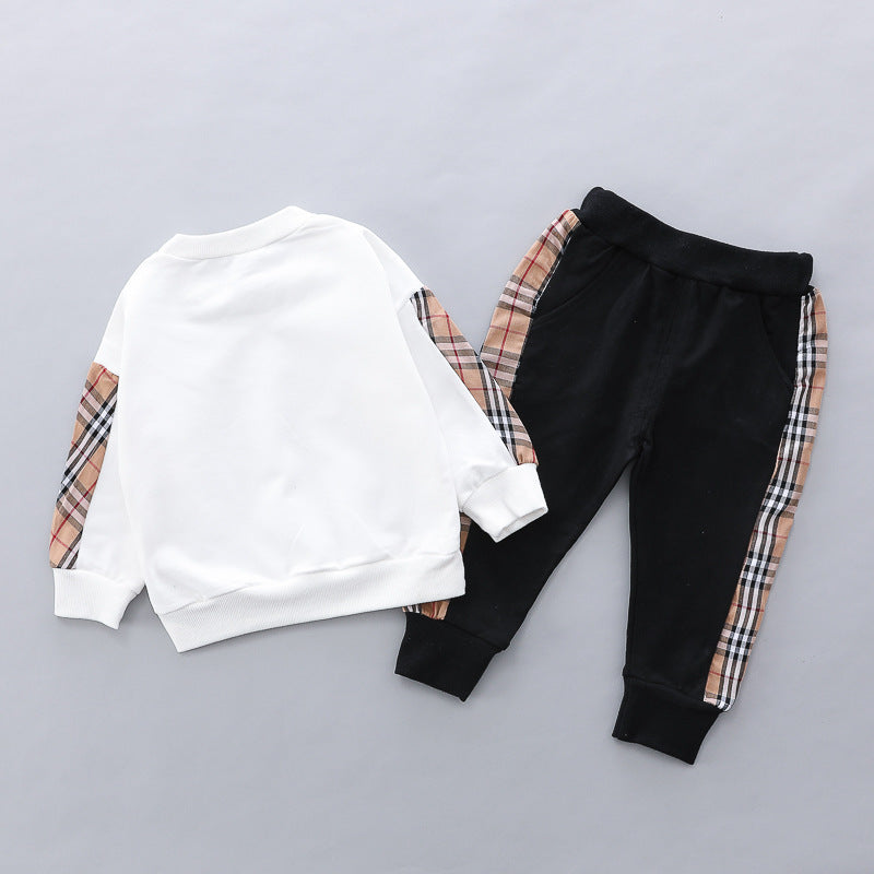 2-piece Plaid Pullover & Pants for Toddler Boy