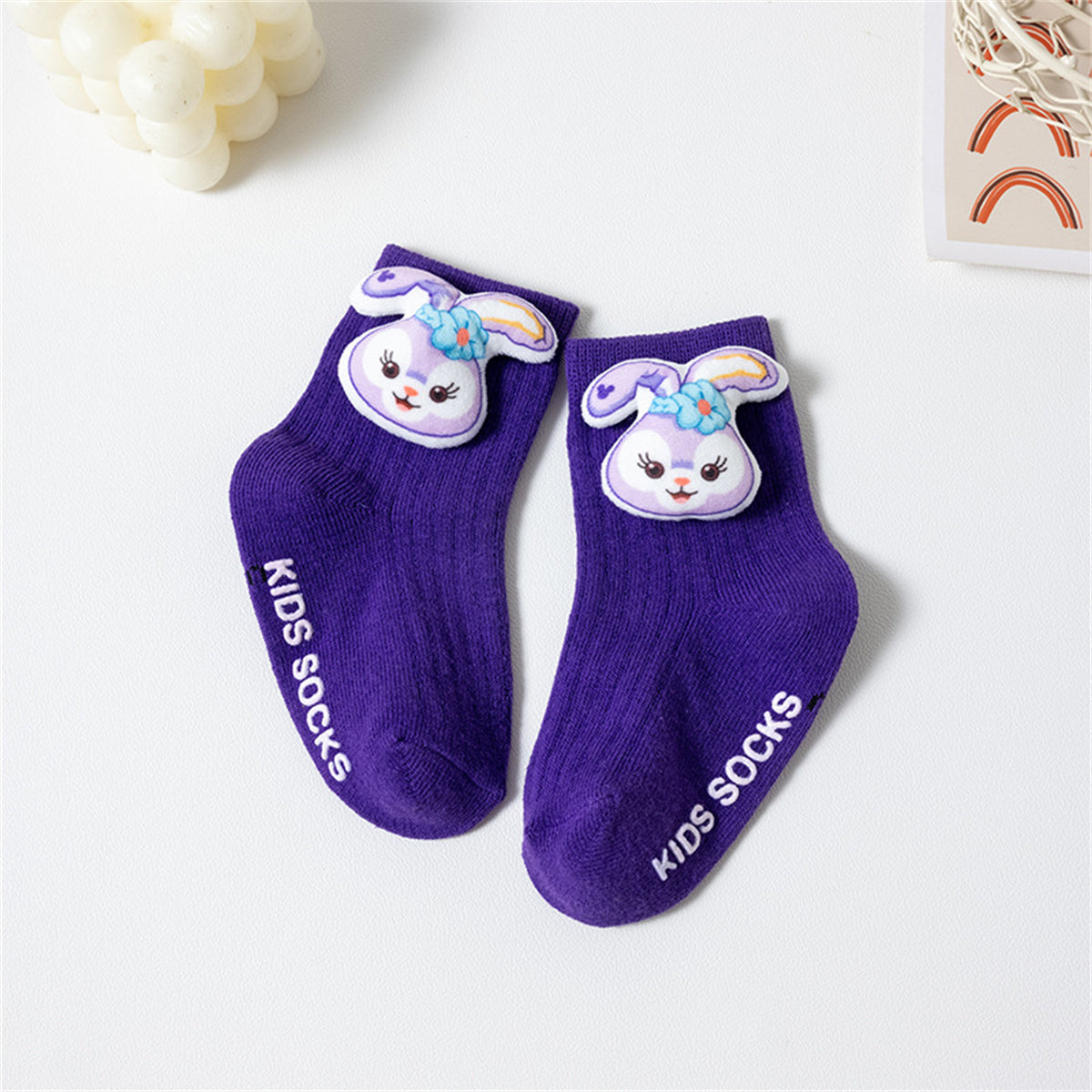 Children's autumn and winter cute doll socks infant mid-tube short socks