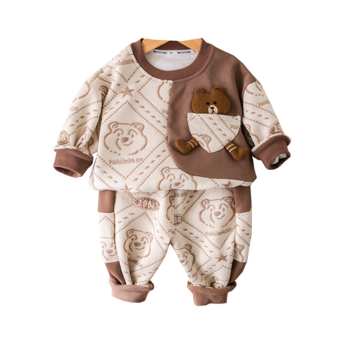 Boys autumn sweater two-piece suit new style baby spring and autumn clothes casual small and medium children's long-sleeved suit