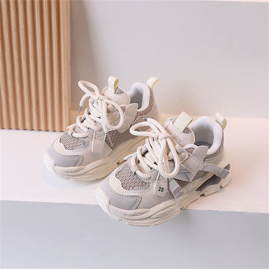 Simple casual style soft-soled non-slip sports shoes for boys and girls