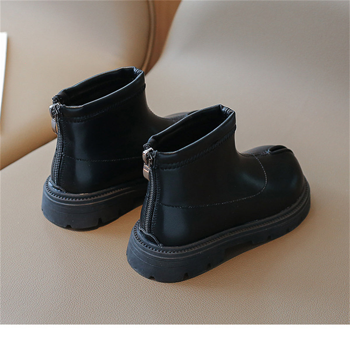 Children's girls' solid color simple style split toe versatile short boots