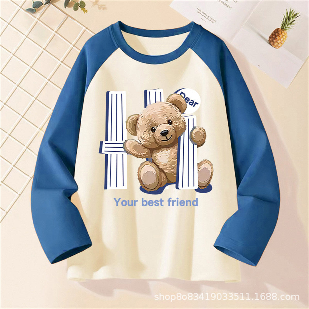 Children's long-sleeved T-shirts, base shirts, base clothes, versatile style