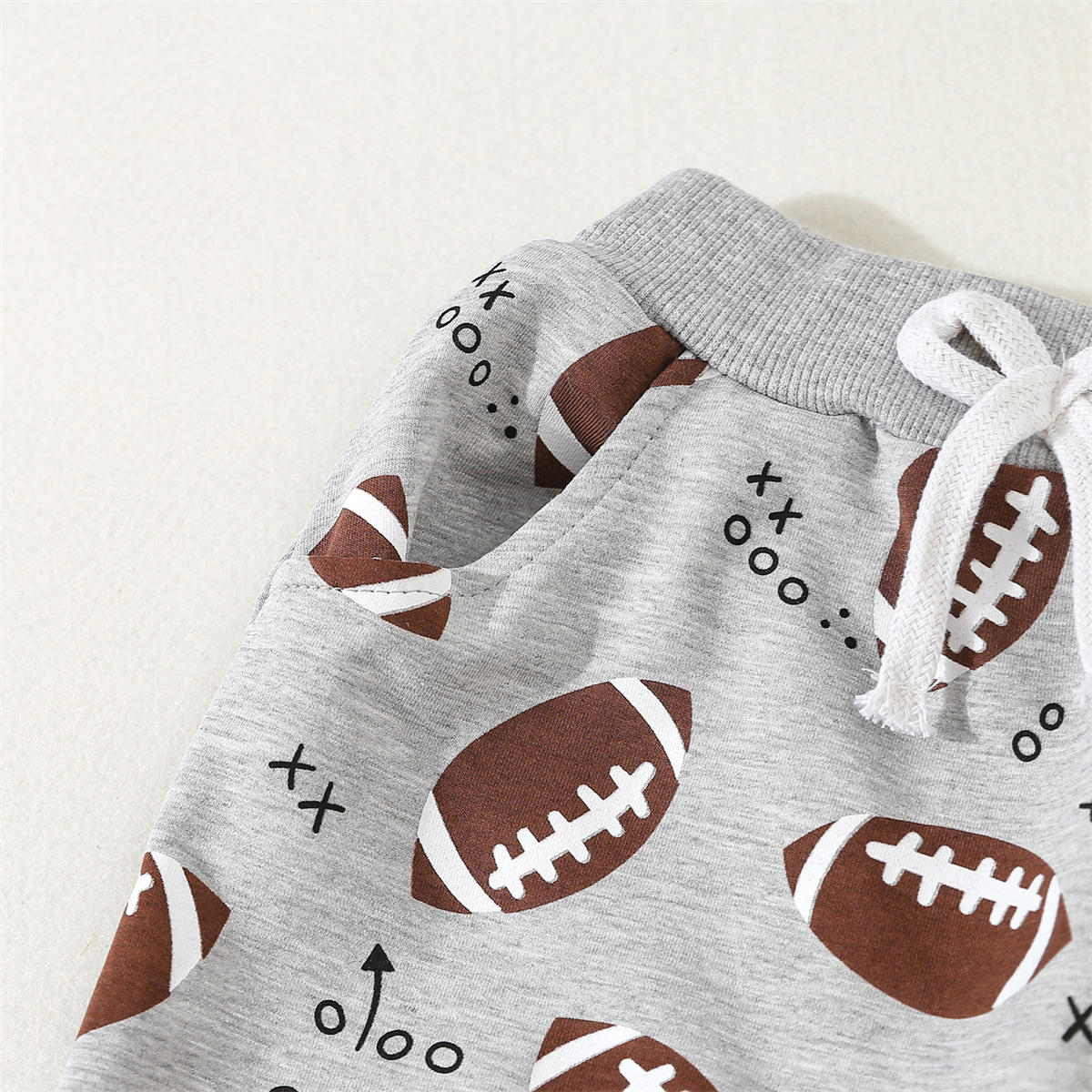 Boys' Rugby Print Long Sleeve Top and Pants Set