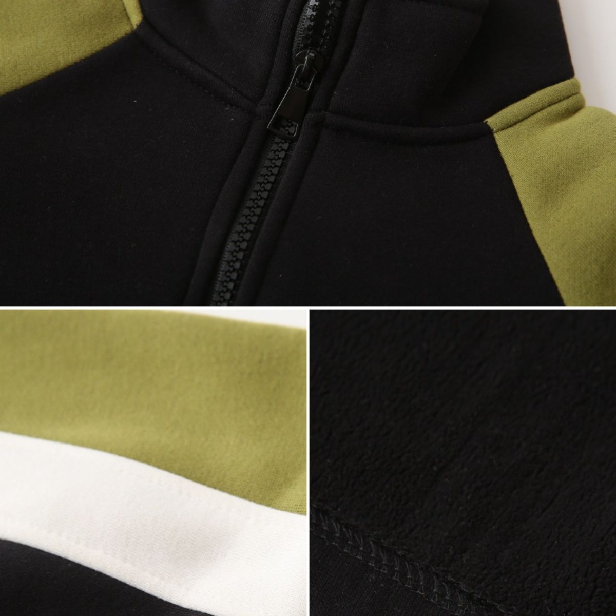 Boys&#39; color matching thick warm winter stand collar jacket