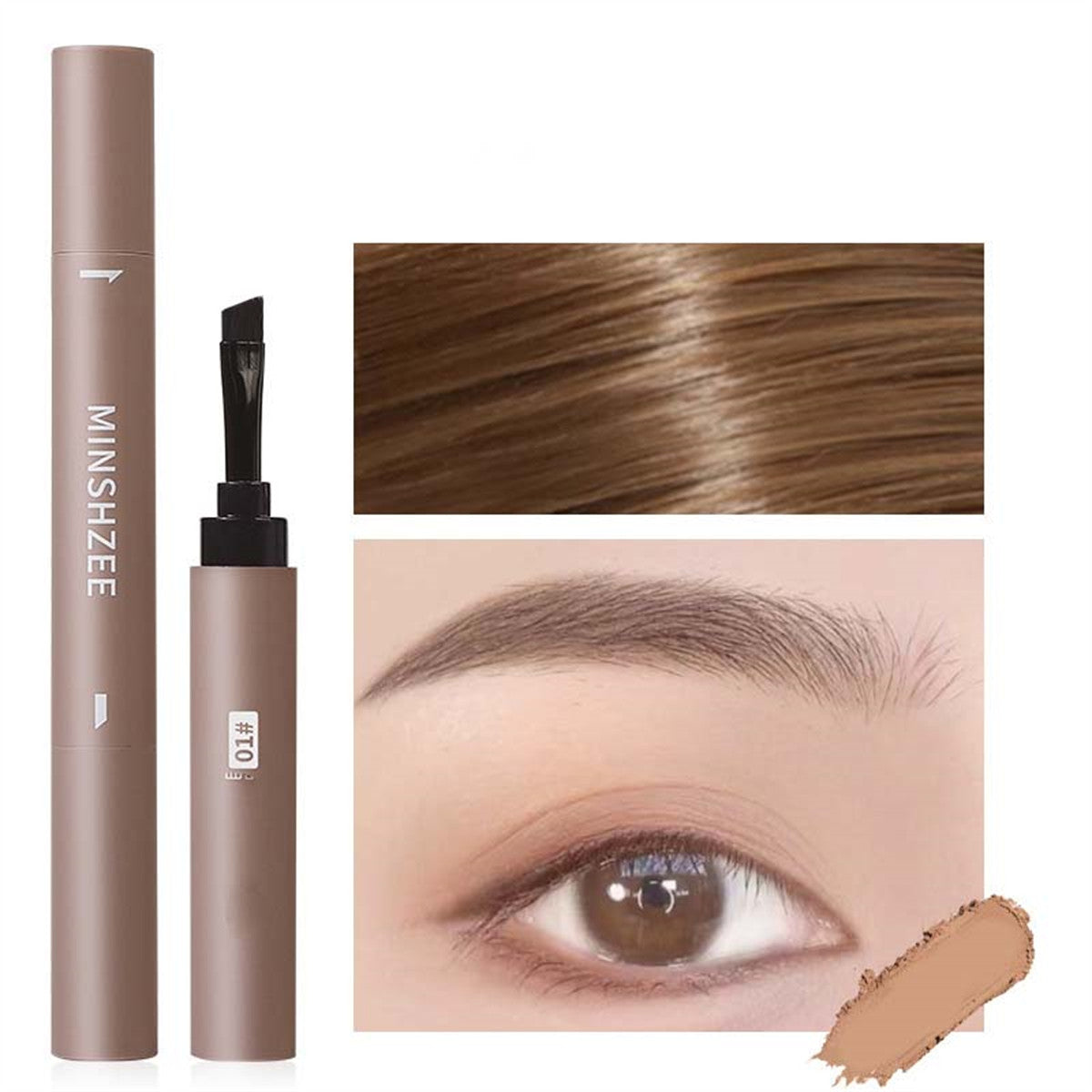 Natural three-dimensional multi-functional waterproof and sweat-proof eyebrow dye