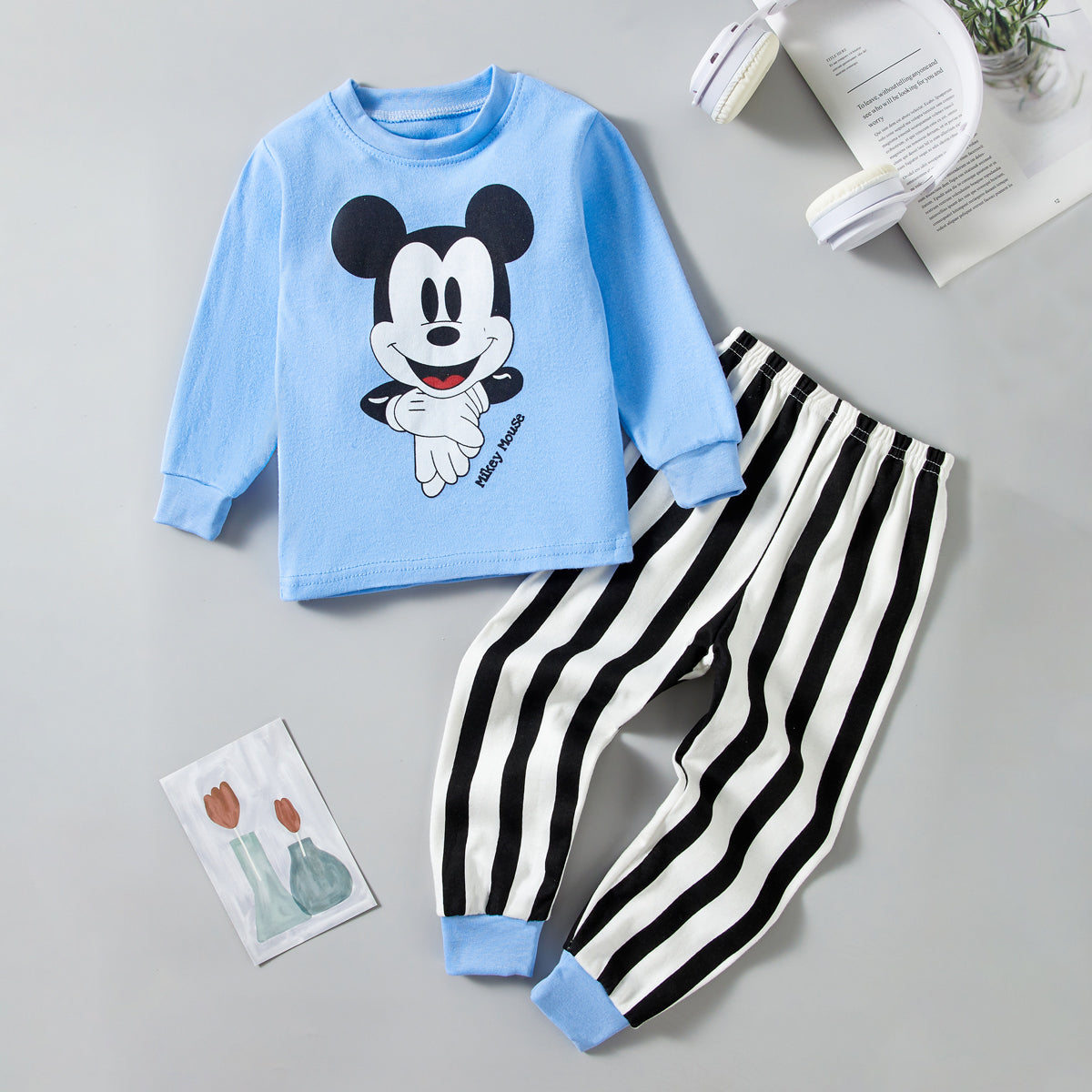 Cartoon children's underwear set pure cotton pajamas home clothes daily leisure