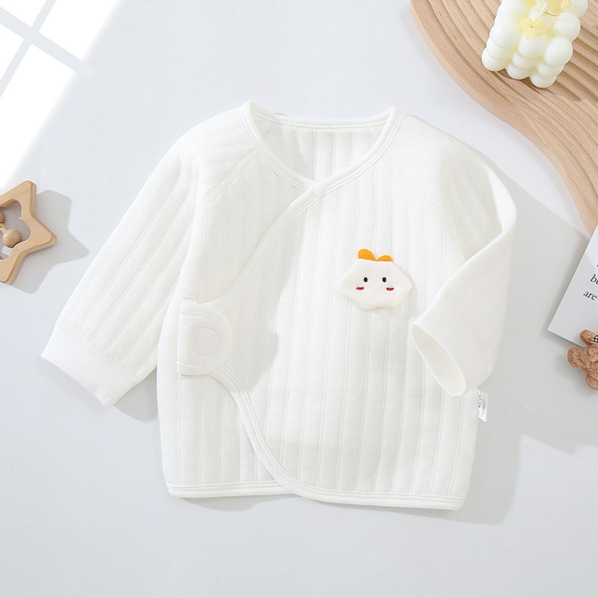 Newborn baby half back clothes newborn baby four seasons pure cotton warm tops home clothes