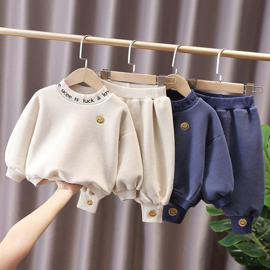 Autumn and winter boys and girls long sleeve sweatshirt suit