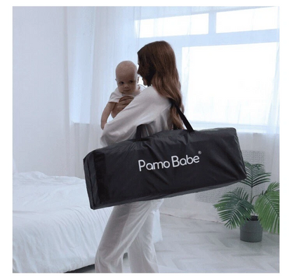 ساحة لعب محمولة للأطفال ٤ في ١ مع سرير أطفال وطاولة تغيير حفاضات وسرير سفر | باك آند بلاي