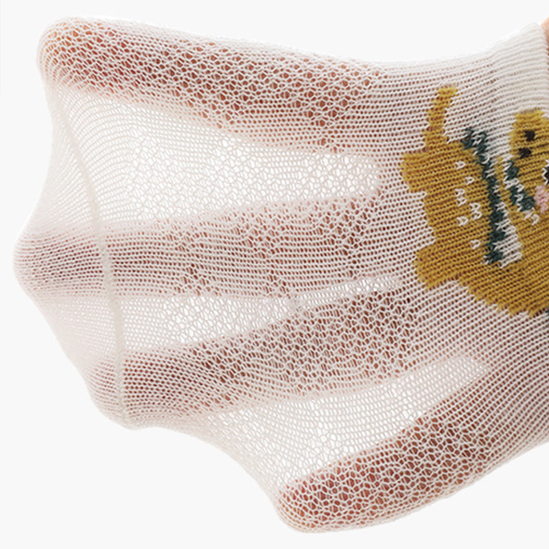 Children's 5-pack animal mesh socks